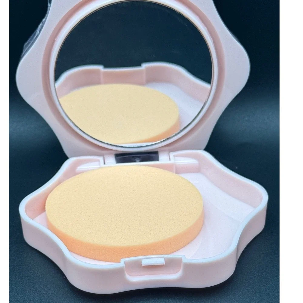 Natural Press Face Powder QFB-001 Pink Compact 10g NEW